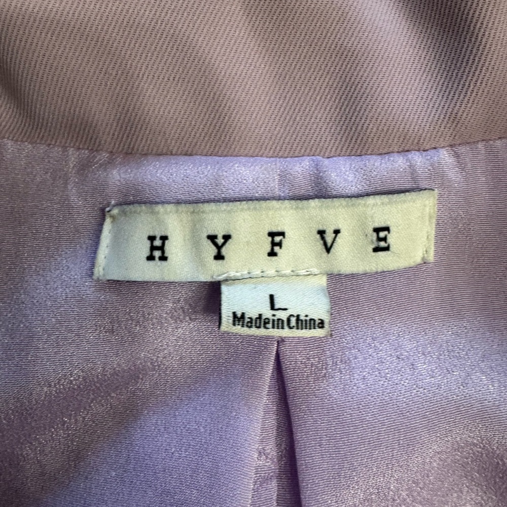 Hyfve Lavender Purple Sleeveless Belted Blazer Womens Size Large L - Picture 2 of 7